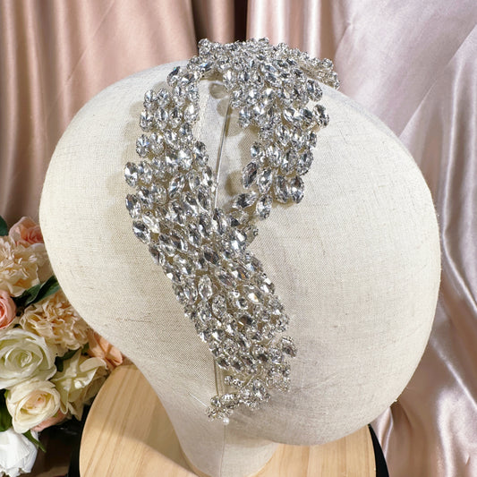 231138933 Luxury Fit for a Queen: Large Crystal Headband Headpiece