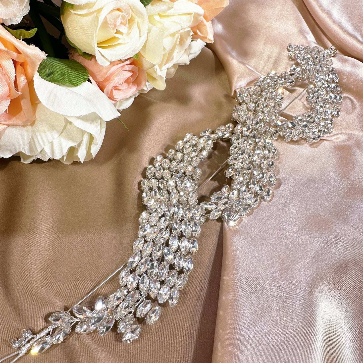 231138933 Luxury Fit for a Queen: Large Crystal Headband Headpiece