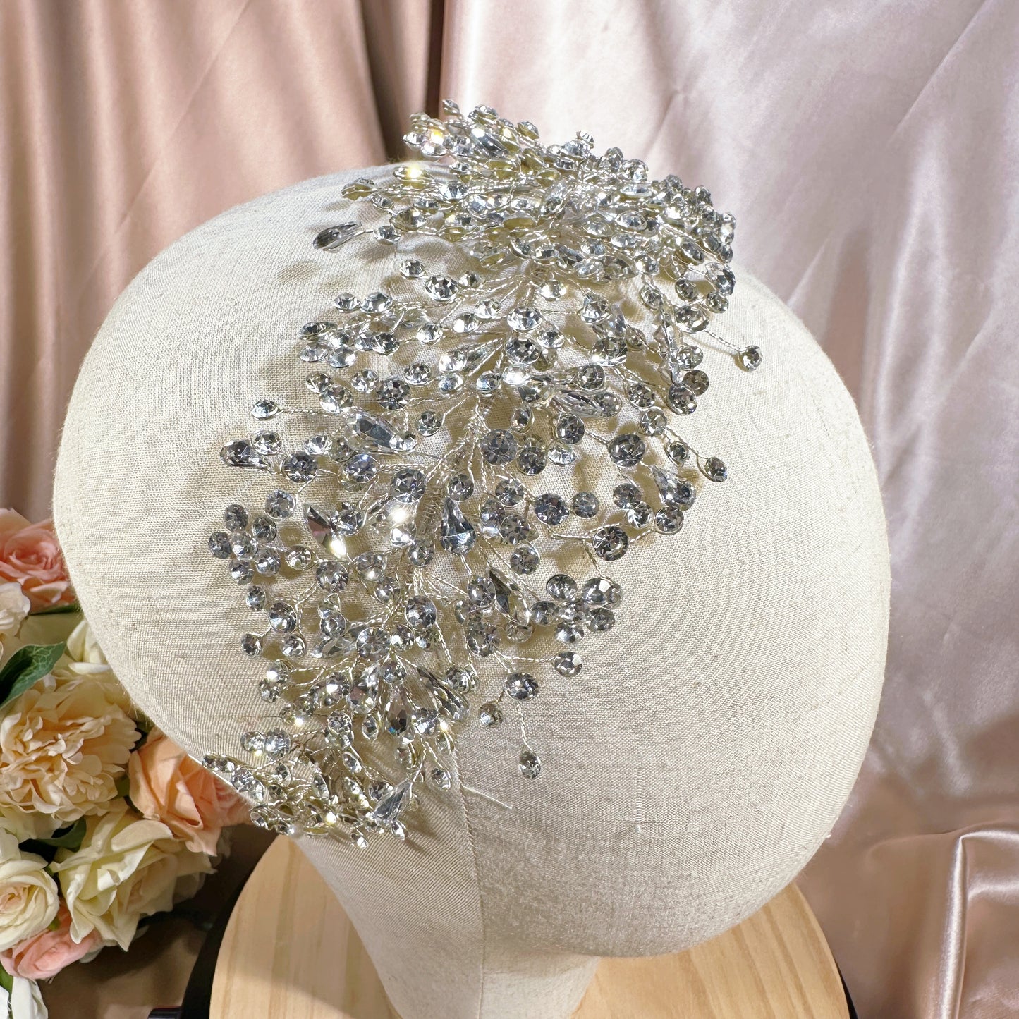 23888934 Make a Statement with Our Stunning Luxury Rhinestone Headpiece for Brides