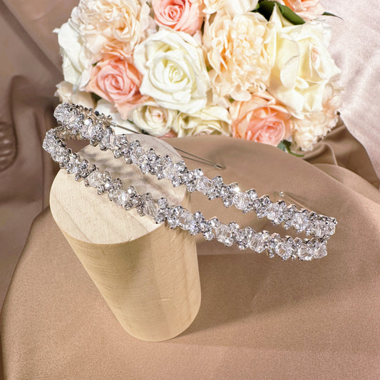 04419079 Delicate Crystal Headband for Wedding, Party, Birthday