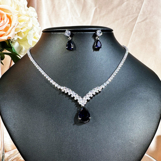 #23872011 Sparkling Perfection Delicate Luxury Cubic Zirconia Jewelry Set for Brides (Sliver Color Restock coming after 15th of June)