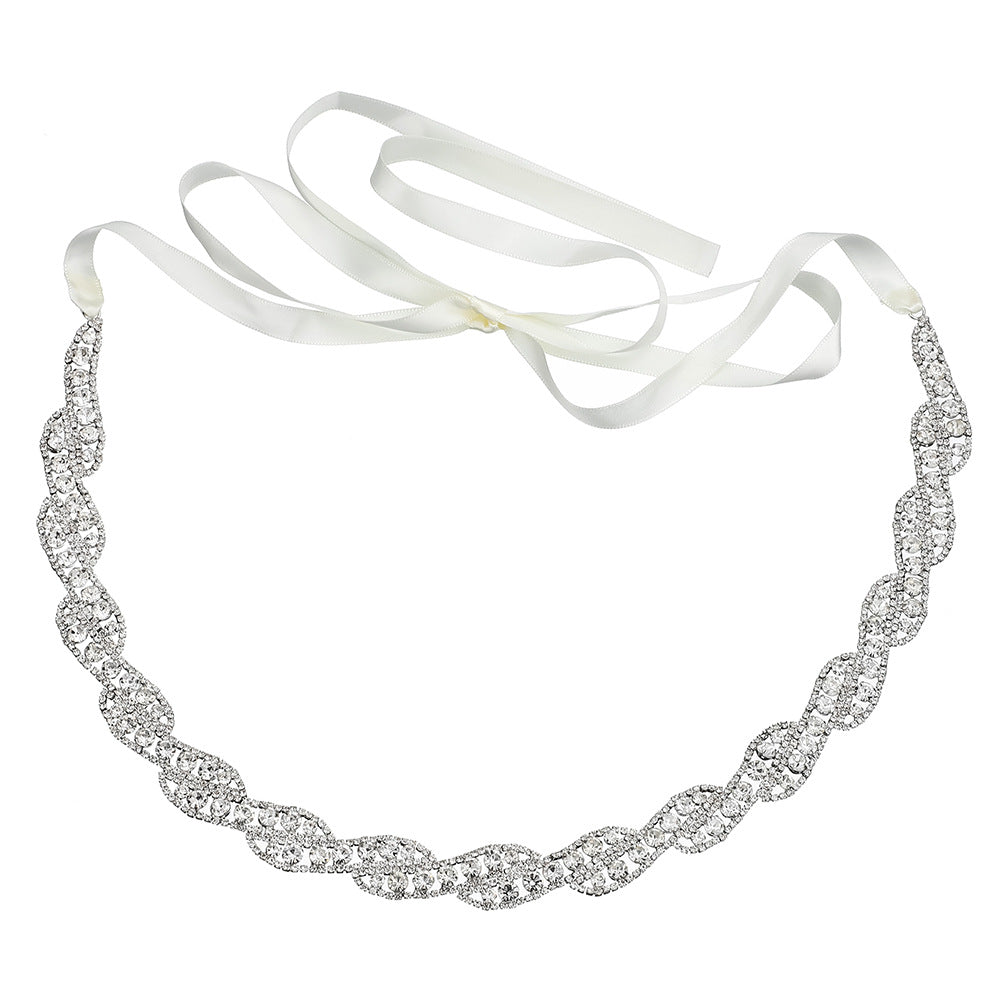 #220434046 Rhinestone Chains Bridal Belts