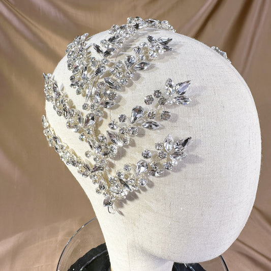 22486425 Luxury High-end  Desgin Hair Jewelry Headpiece (Silver & Gold)