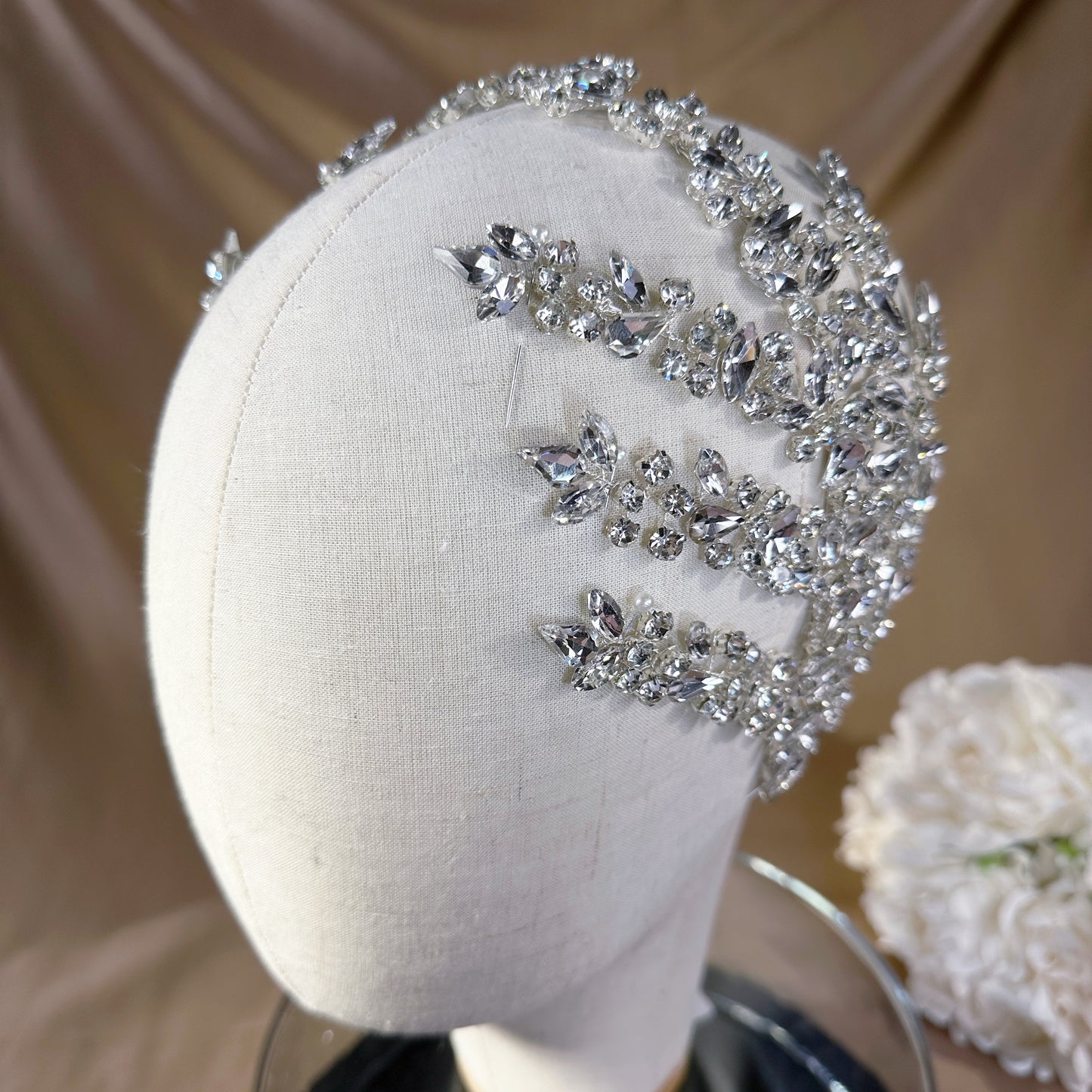 22486425 Luxury High-end Desgin Hair Jewelry Headpiece (Silver & Gold)
