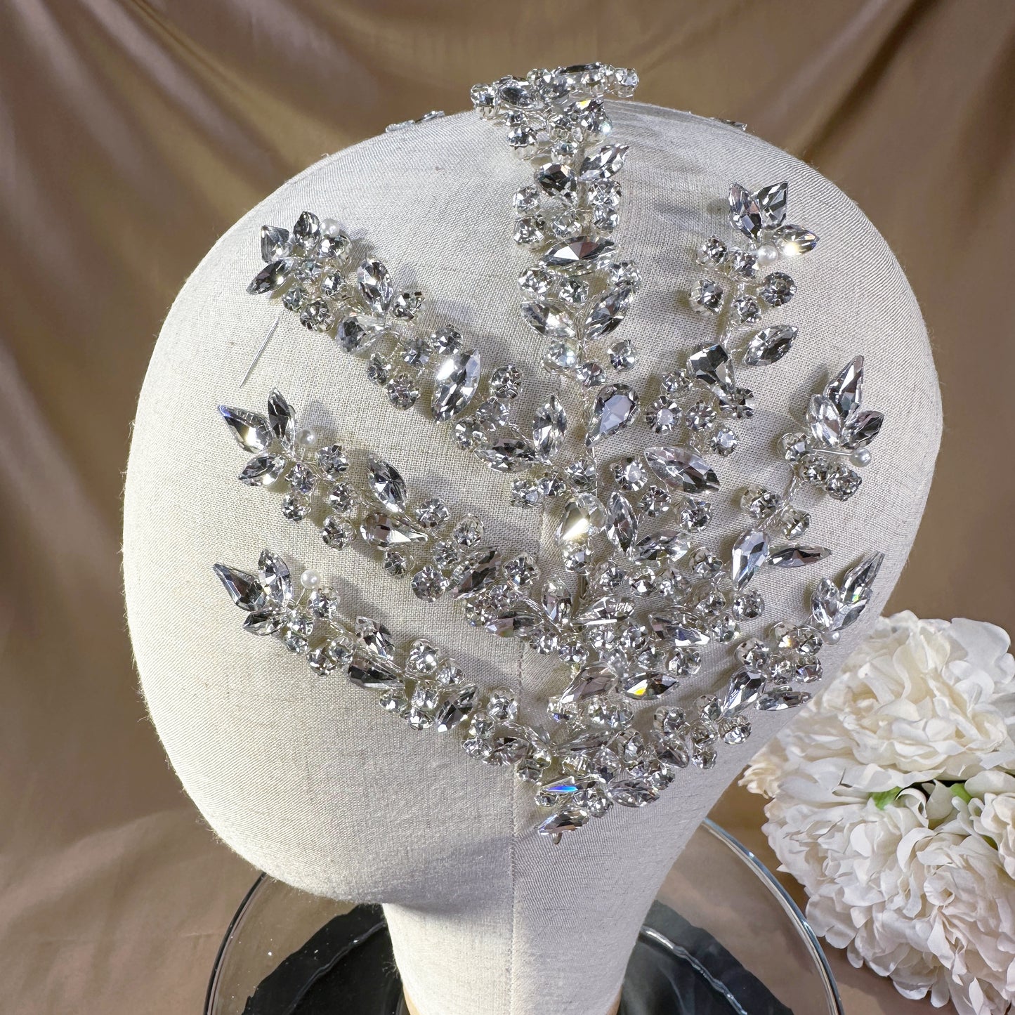 22486425 Luxury High-end Desgin Hair Jewelry Headpiece (Silver & Gold)