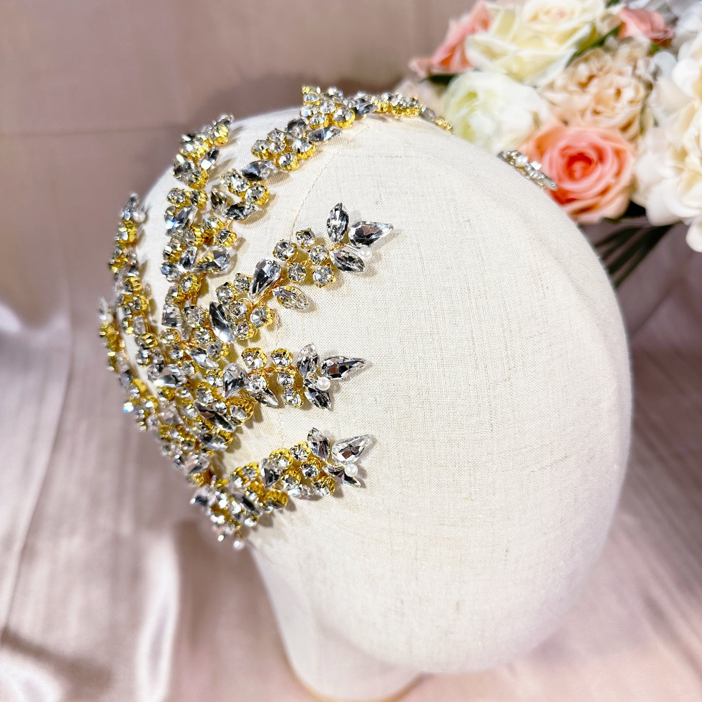 22486425 Luxury High-end Desgin Hair Jewelry Headpiece (Silver & Gold)