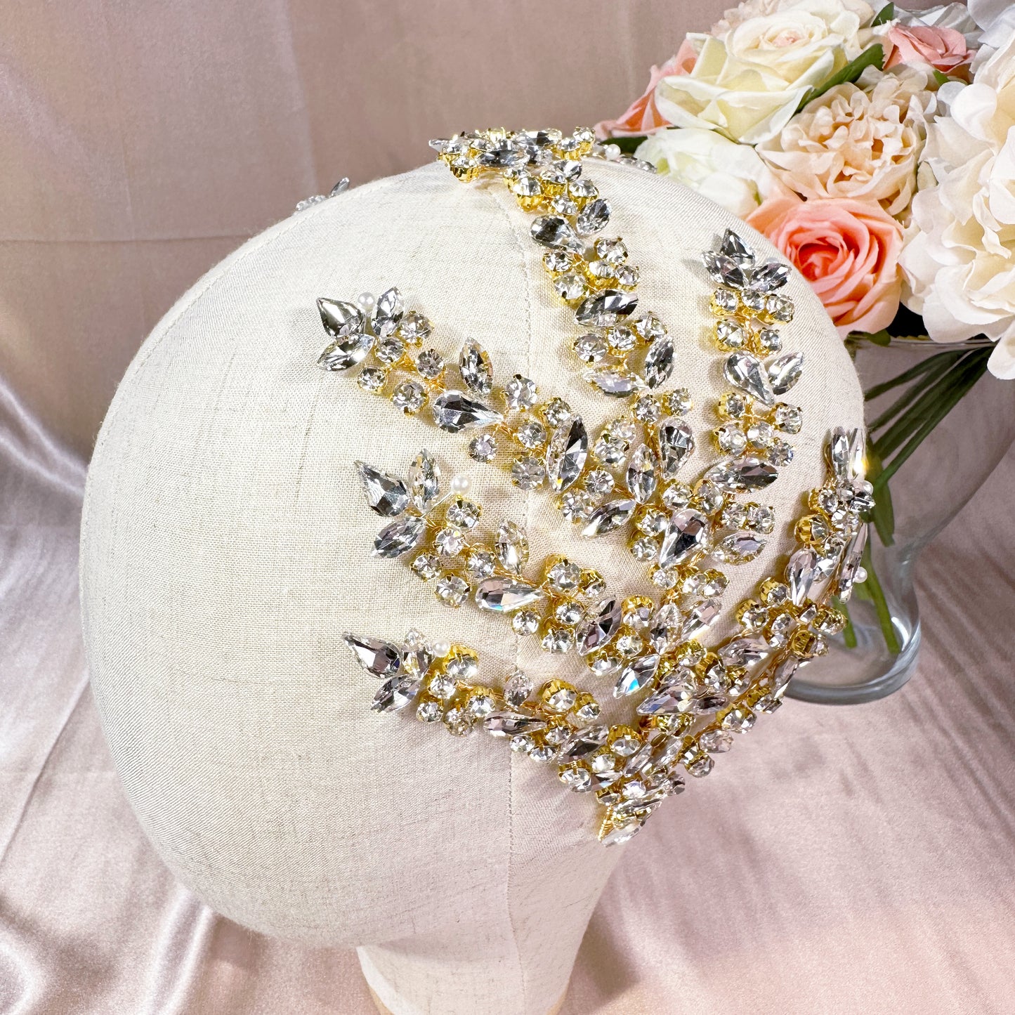 22486425 Luxury High-end Desgin Hair Jewelry Headpiece (Silver & Gold)