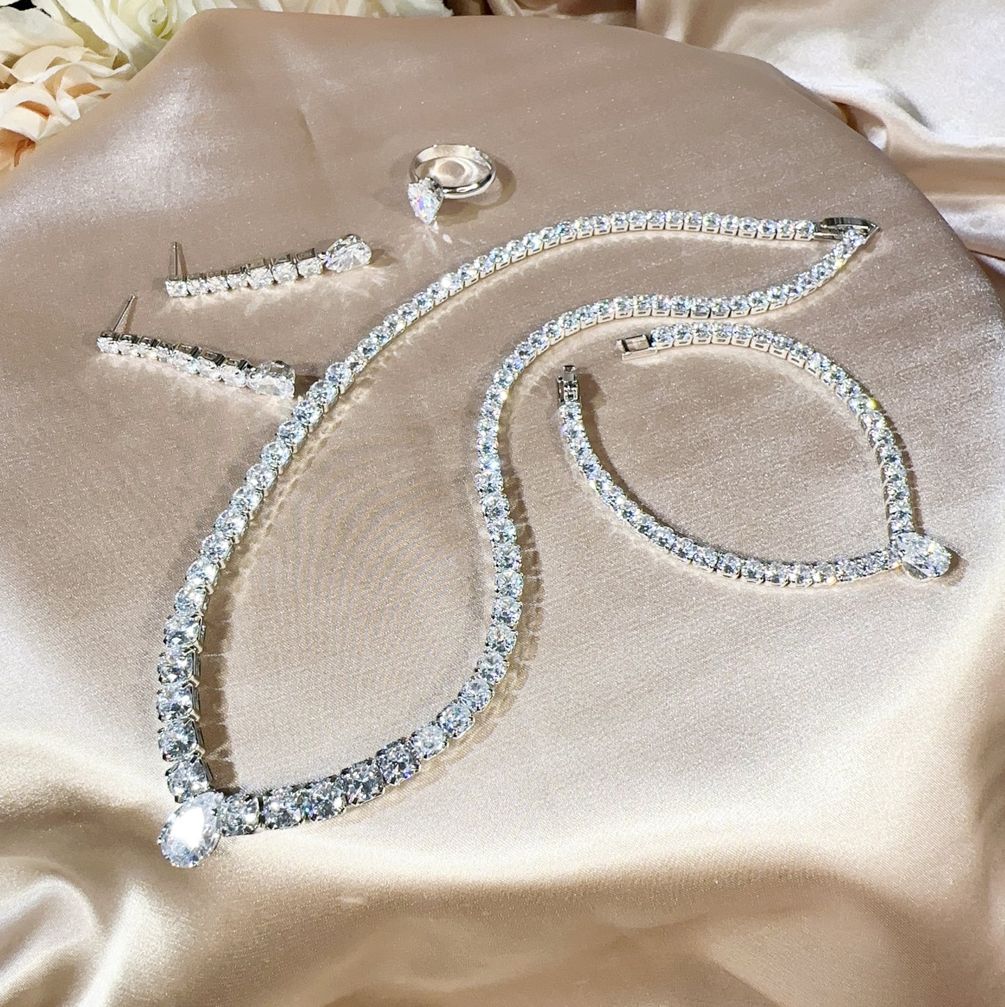 #23282005 Four Piece Cubic Zirconia Jewelry Sets
