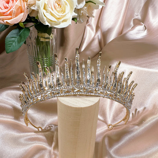 23292858 Royal Style Tiara for Wedding, Party, Birthday available Silver & Gold