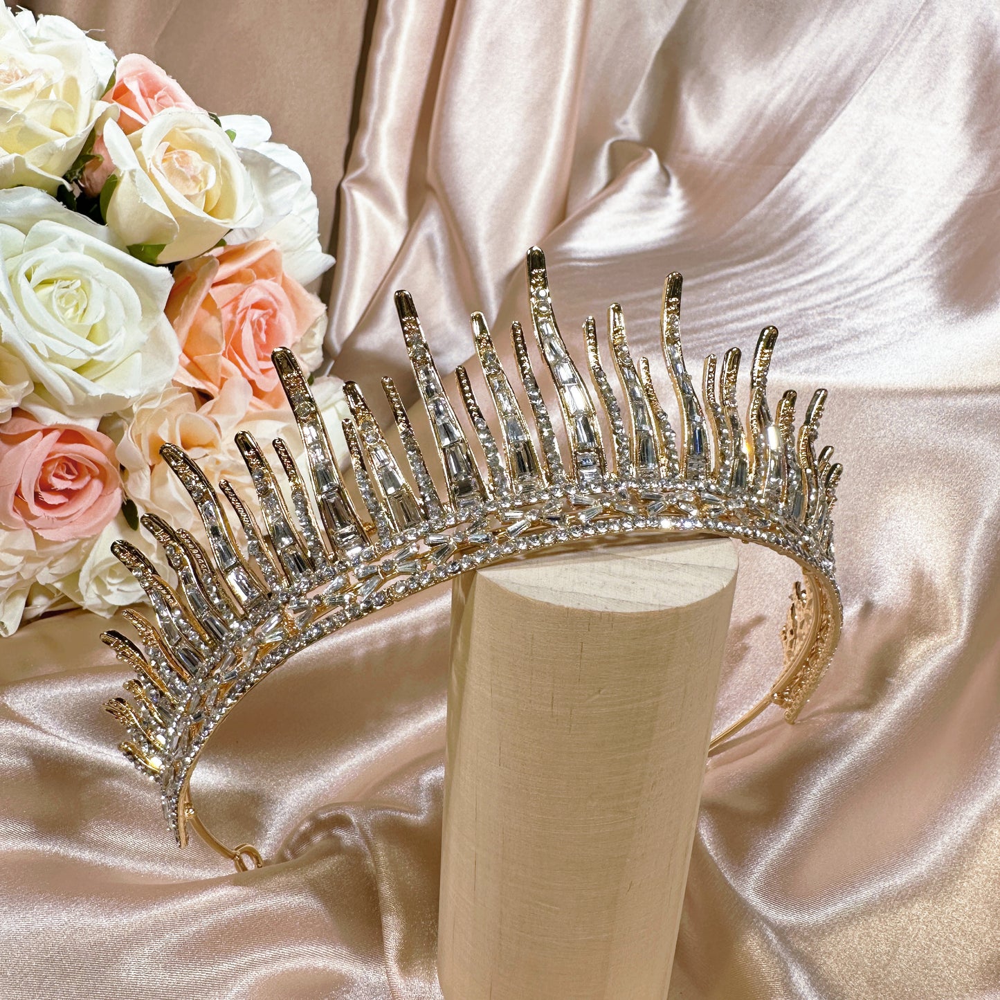 23292858 Royal Style Tiara for Wedding, Party, Birthday available Silver & Gold