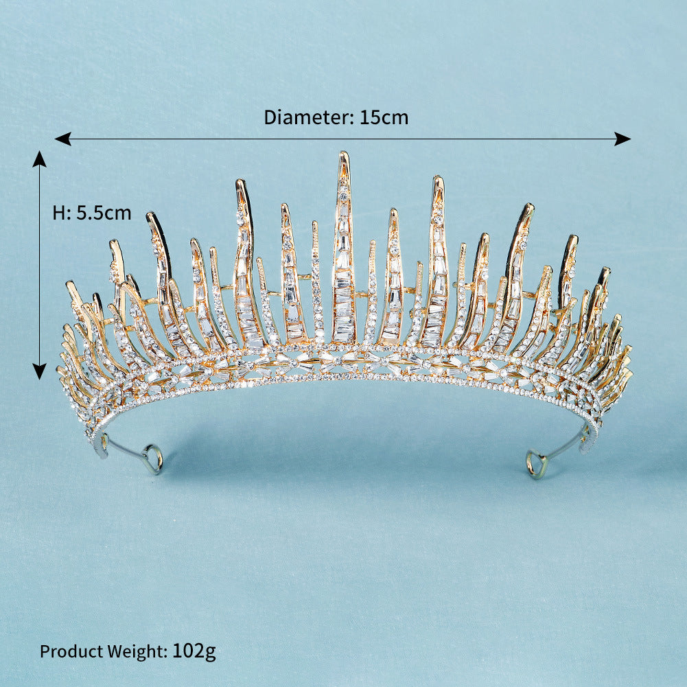 23292858 Royal Style Tiara for Wedding, Party, Birthday available Silver & Gold