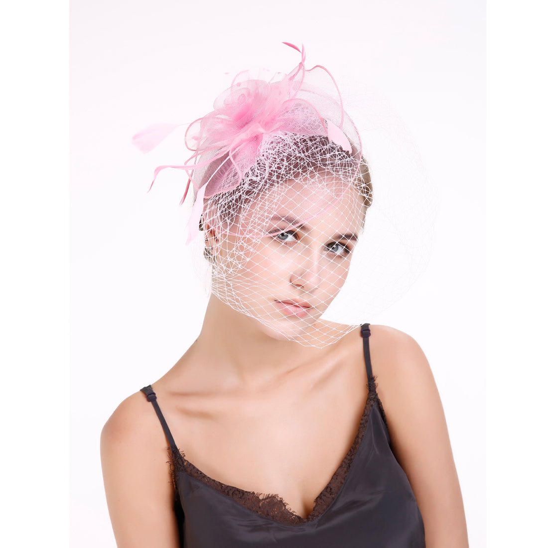 #03948009 Ladies' Cambric Fascinators With Veil