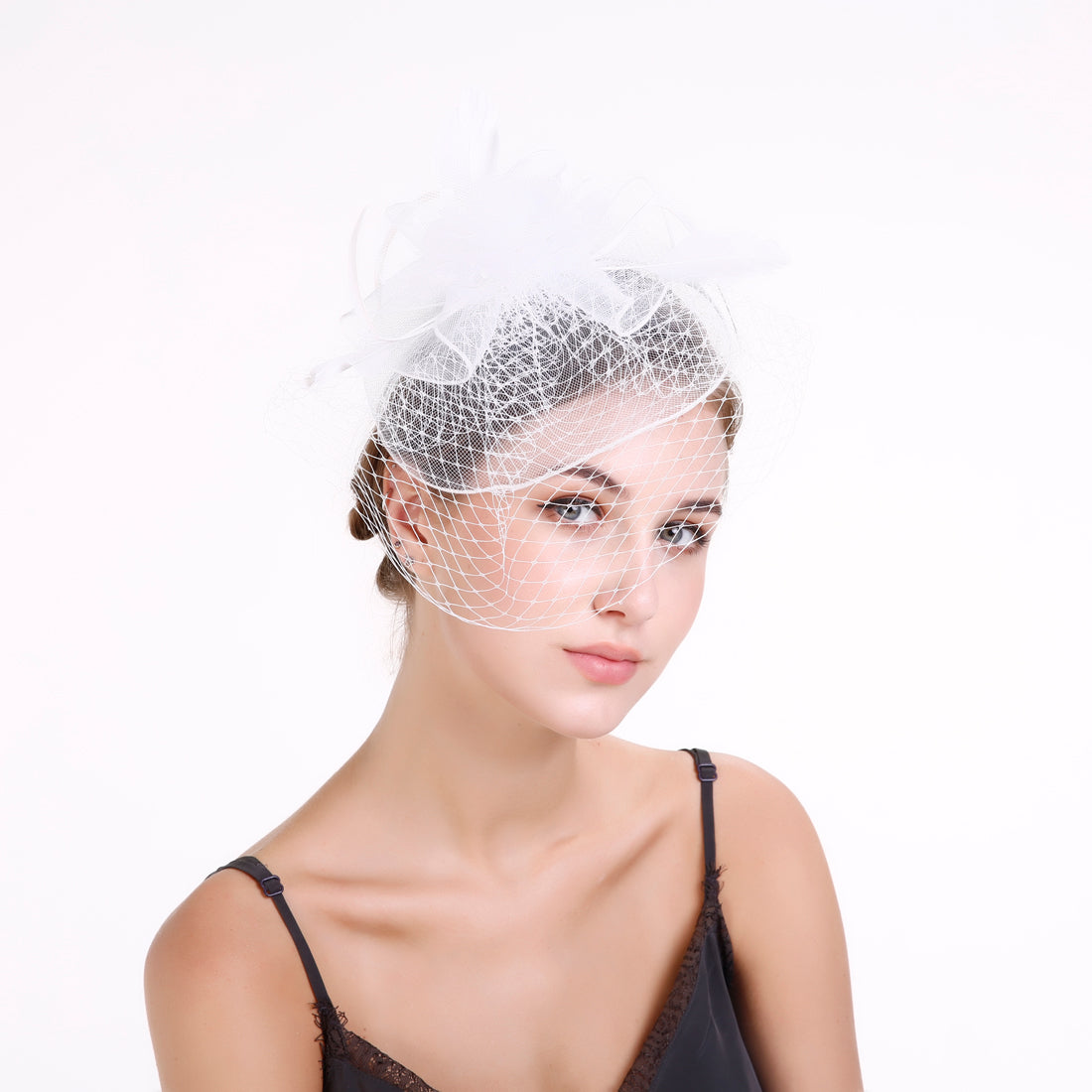 #03948009 Ladies' Cambric Fascinators With Veil