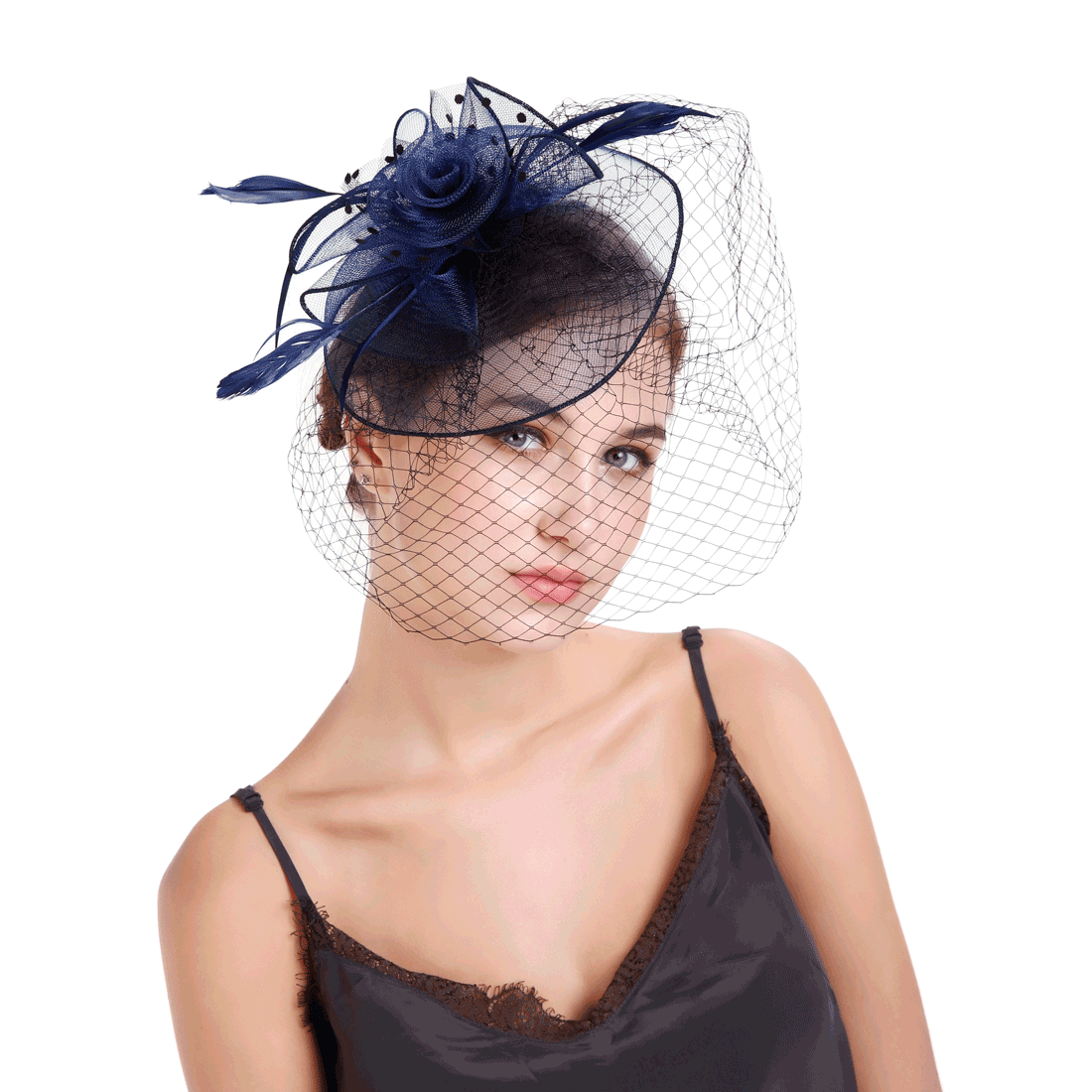 #03948009 Ladies' Cambric Fascinators With Veil