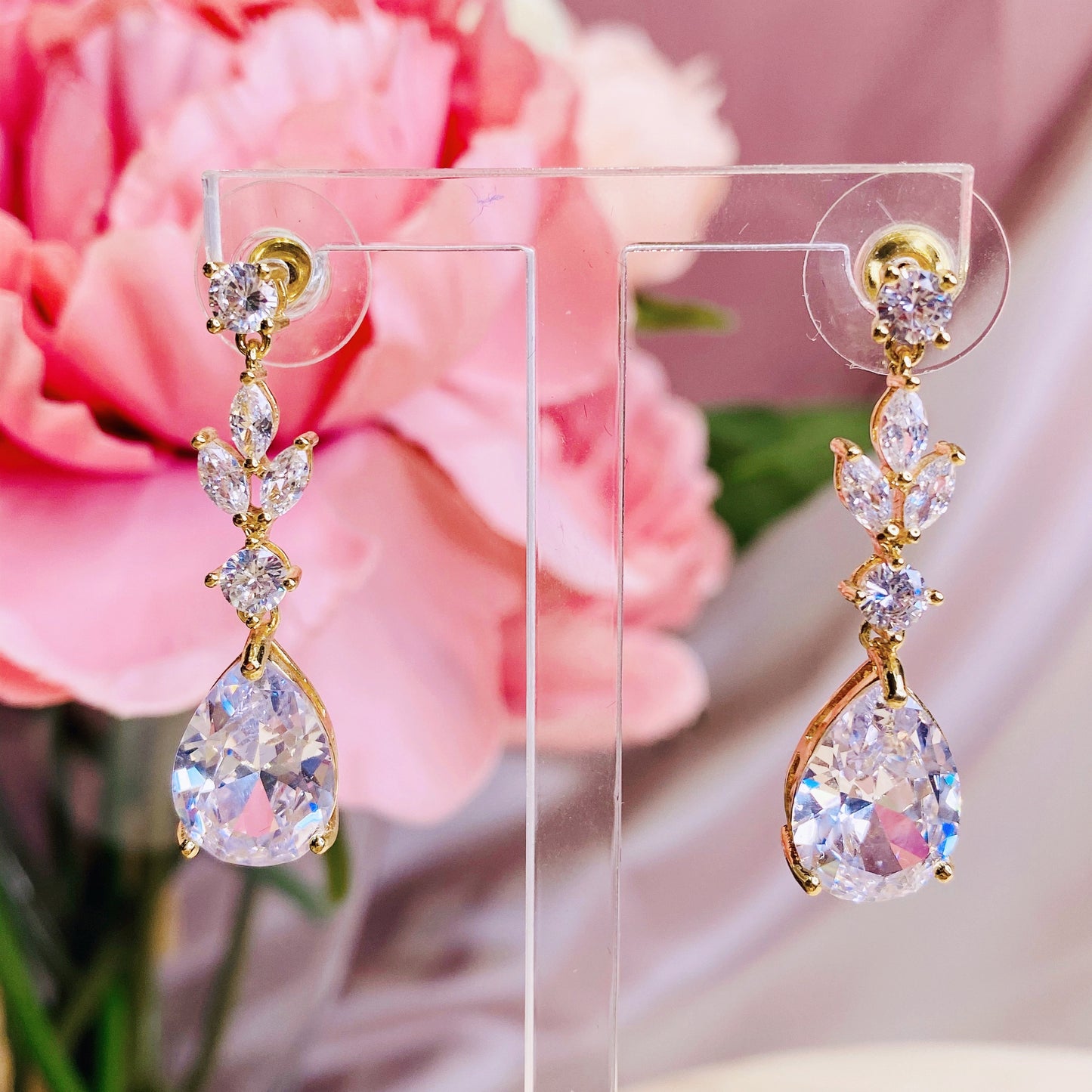 #06538111 Cubic Zirconia Earring (Rose Gold, Golden, Silver)