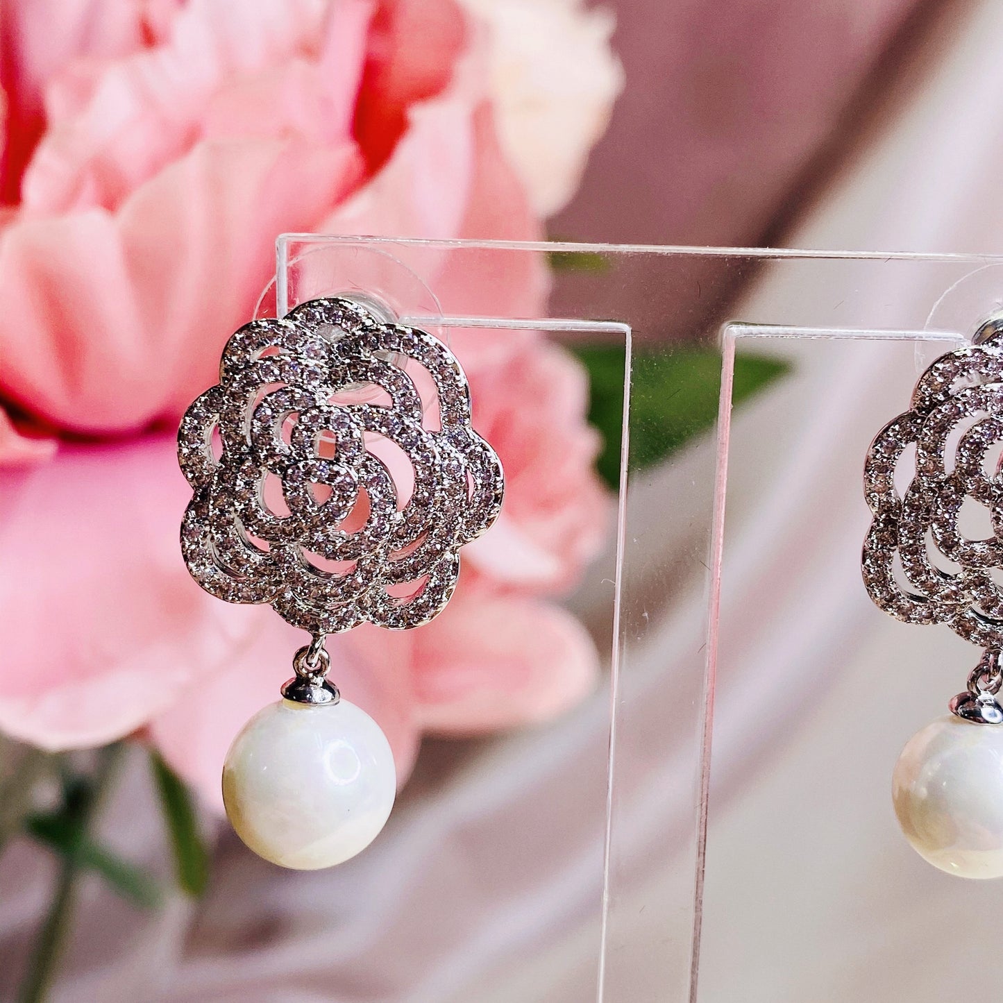 #06538113 Cubic Zirconia Earring 27mm*16mm