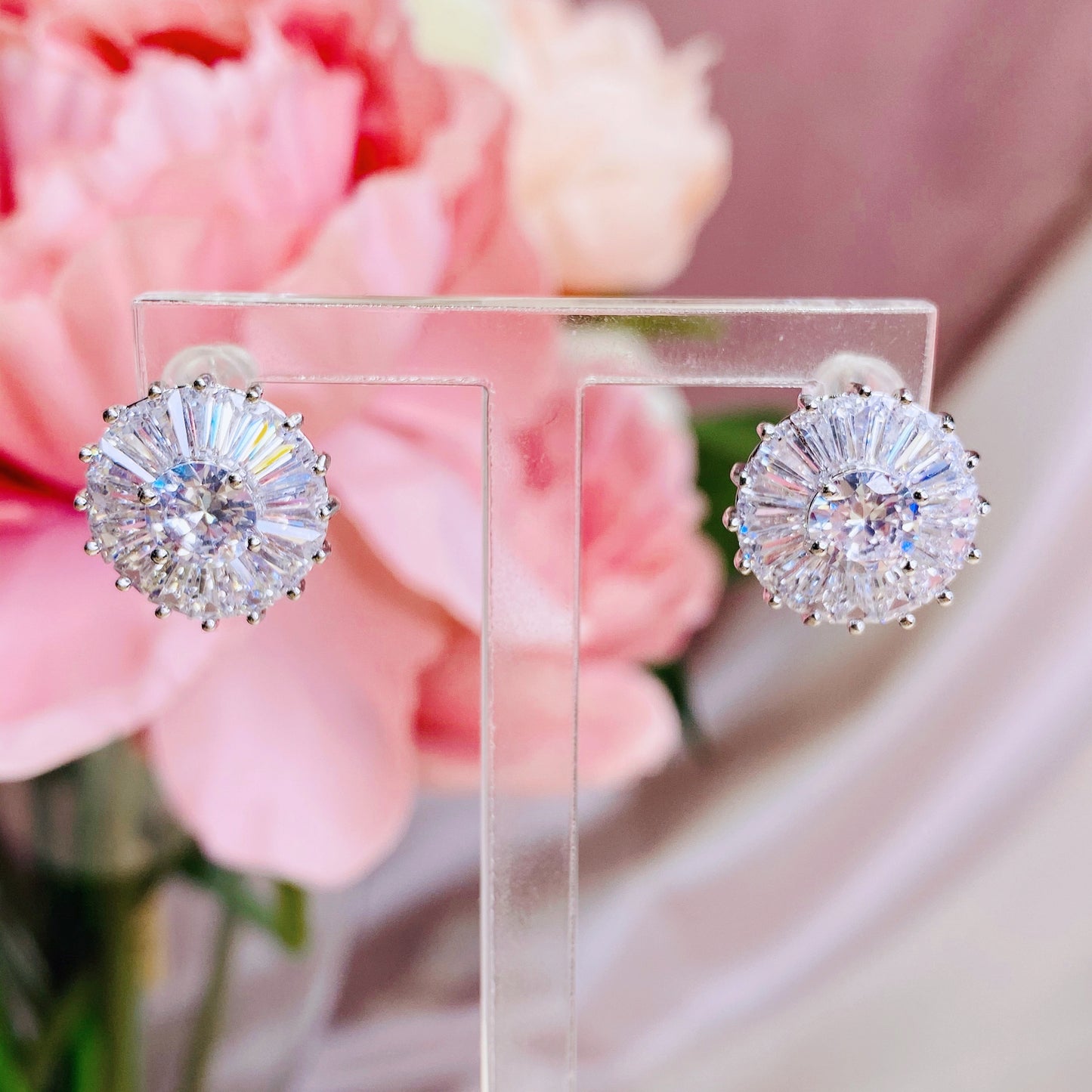 #06538102 Cubic Zirconia Earrings 14mm*14mm