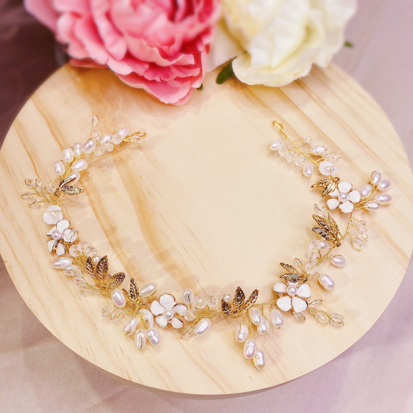 #11418233 Ladies Elegant Alloy Headbands With Pearls, Crystal