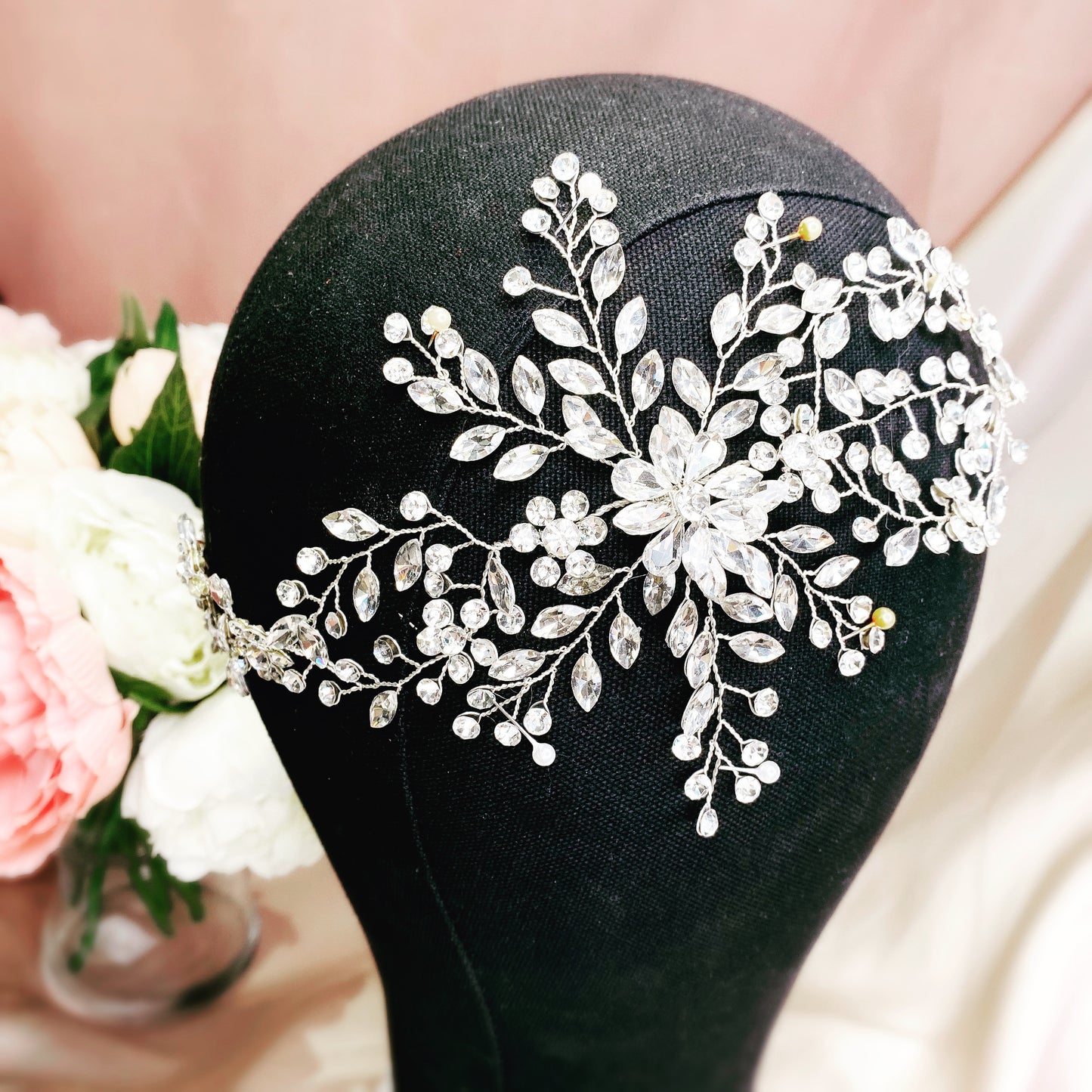 #07419050 Rhinestone Long headband