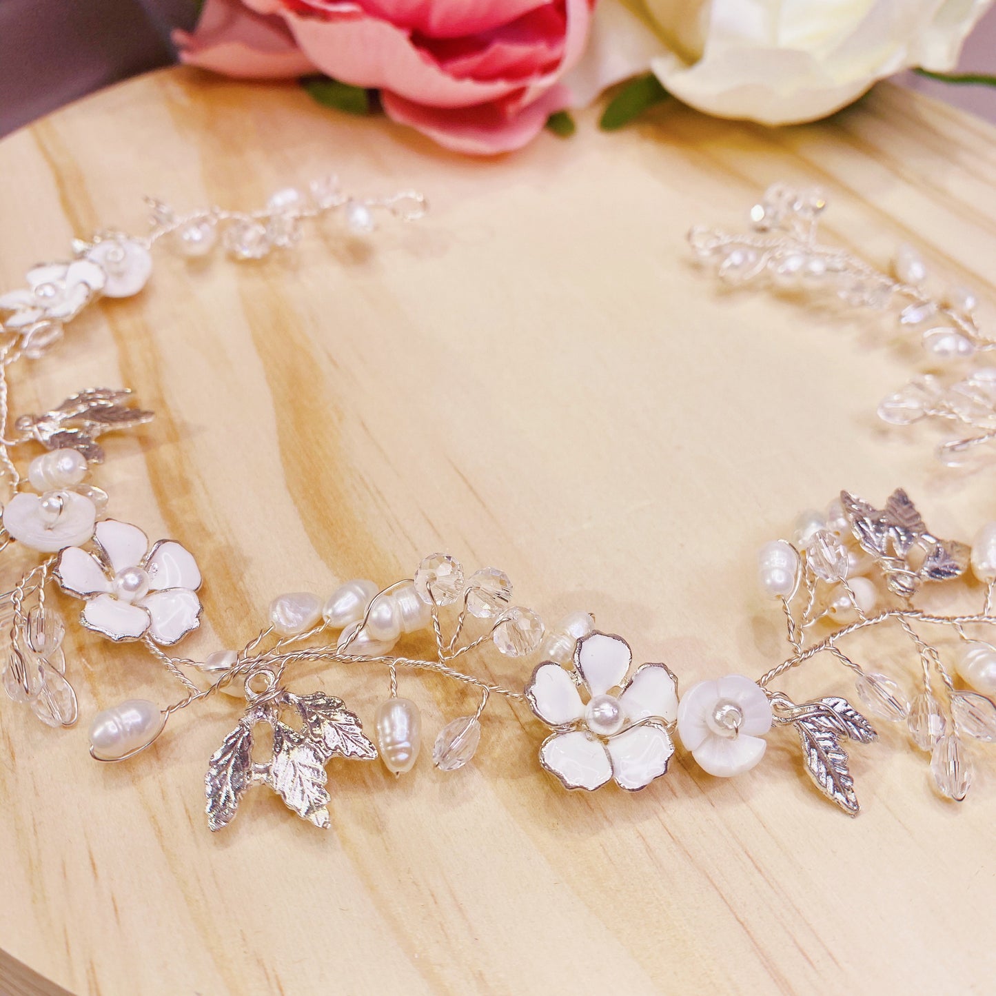 #11418233 Ladies Elegant Alloy Headbands With Pearls, Crystal