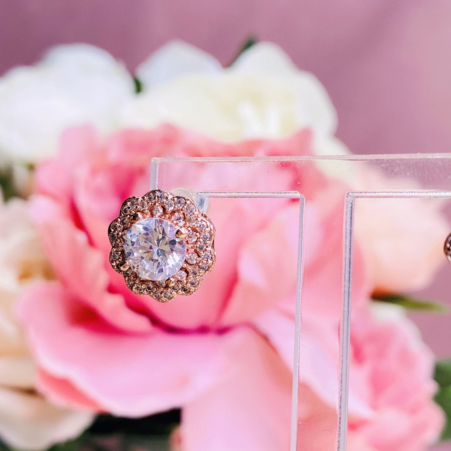 #06538104 Cubic Zirconia Earring (Silver, Rose Gold)