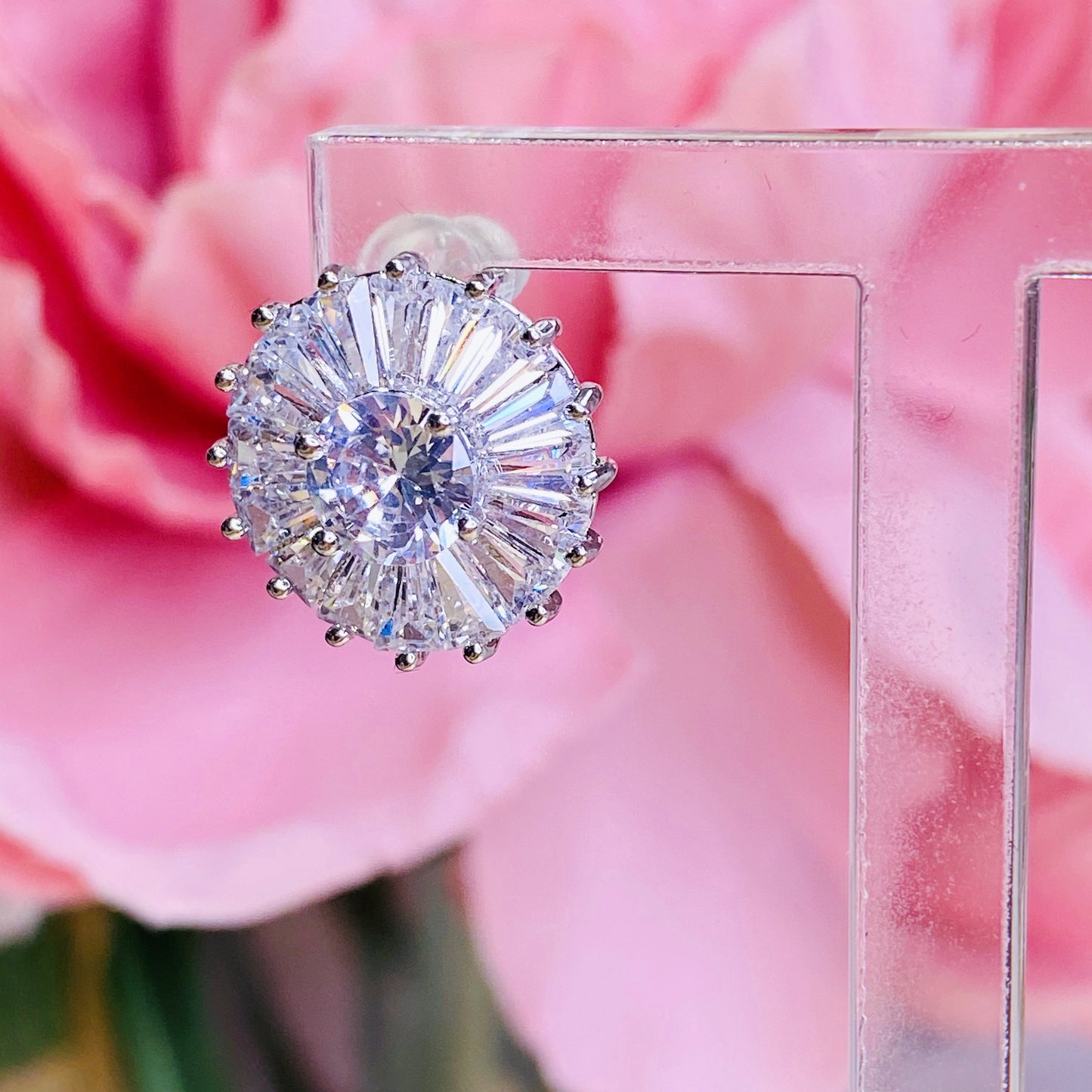 #06538102 Cubic Zirconia Earrings 14mm*14mm