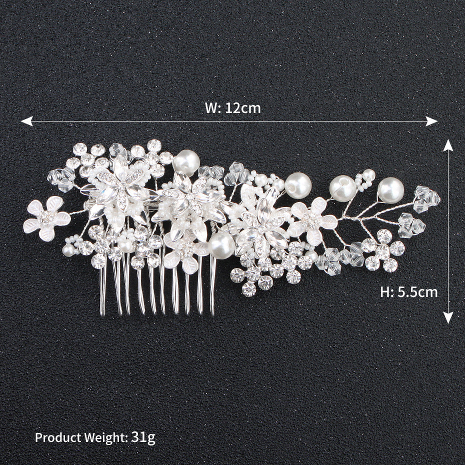 #06442057 Rhinestone Hair Comb (Silver, Golden & Rose Gold)