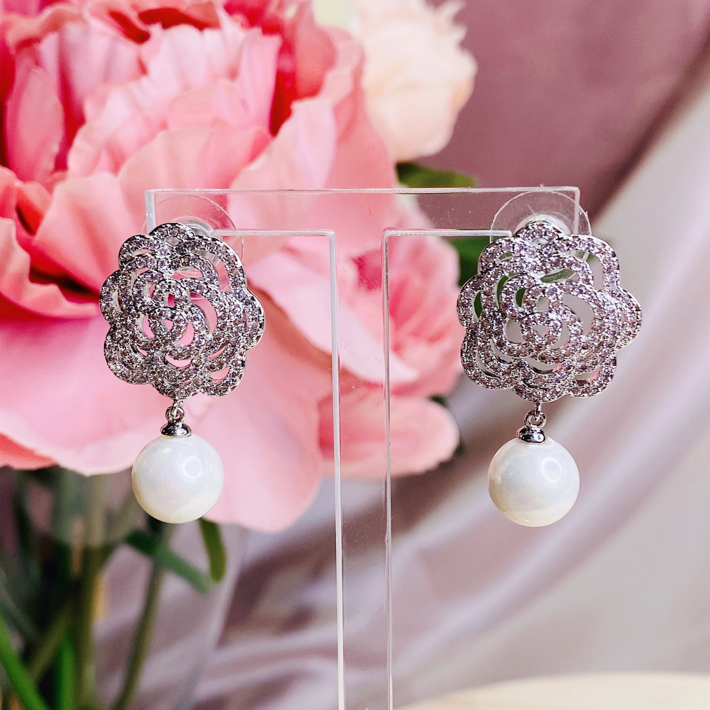 #06538113 Cubic Zirconia Earring 27mm*16mm