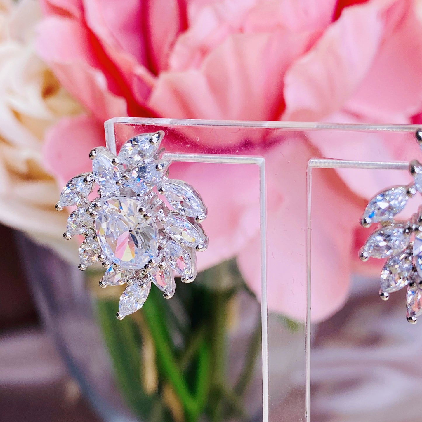 #06538105 Cubic Zirconia Earrings 26mm*20mm