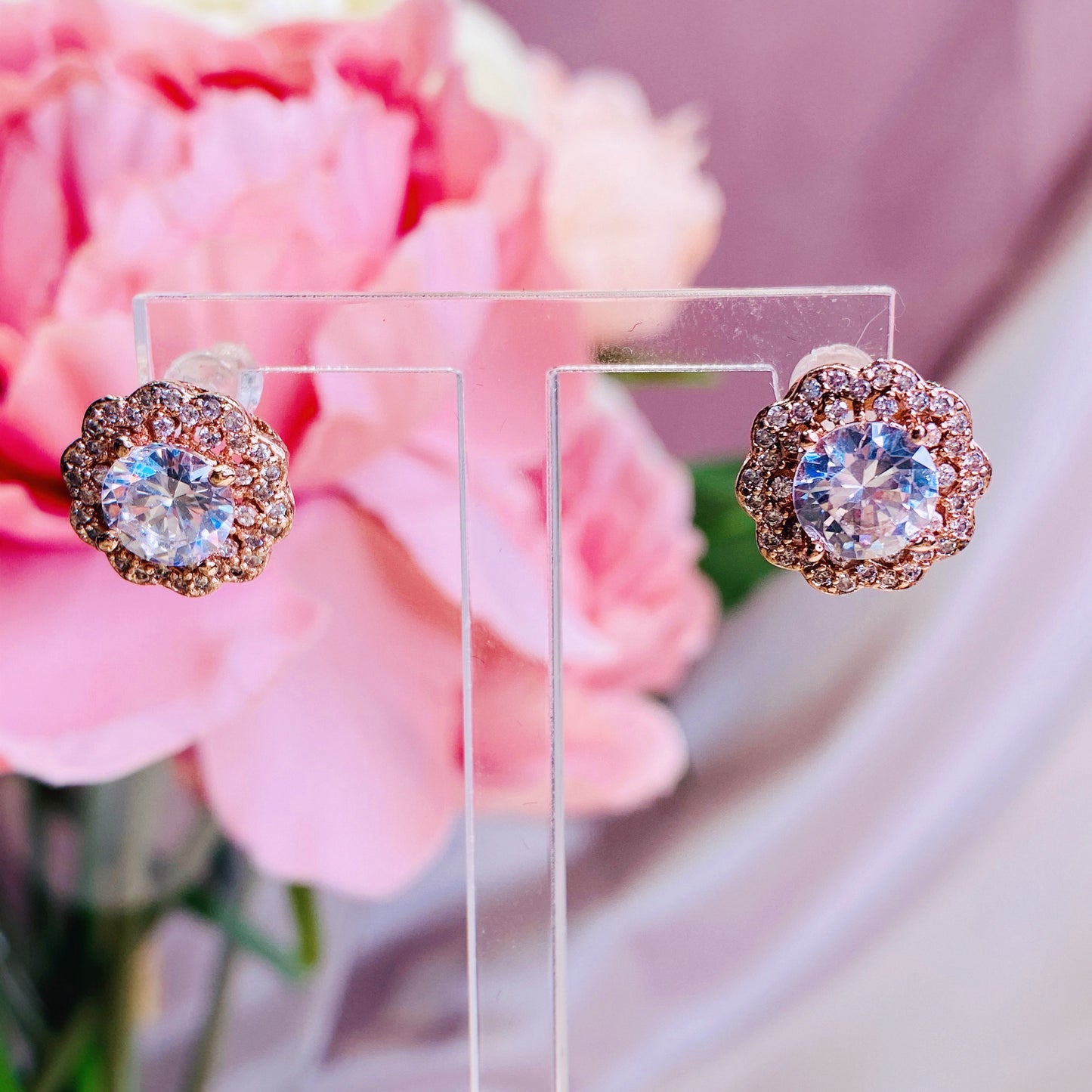 #06538104 Cubic Zirconia Earring (Silver, Rose Gold)