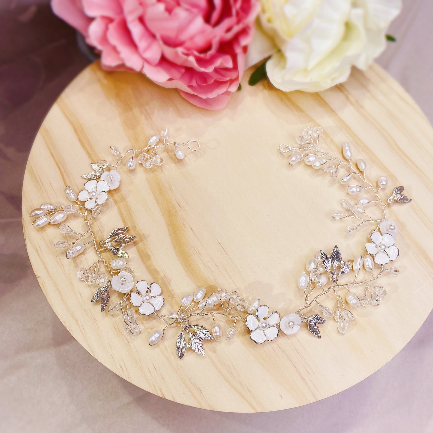 #11418233 Ladies Elegant Alloy Headbands With Pearls, Crystal