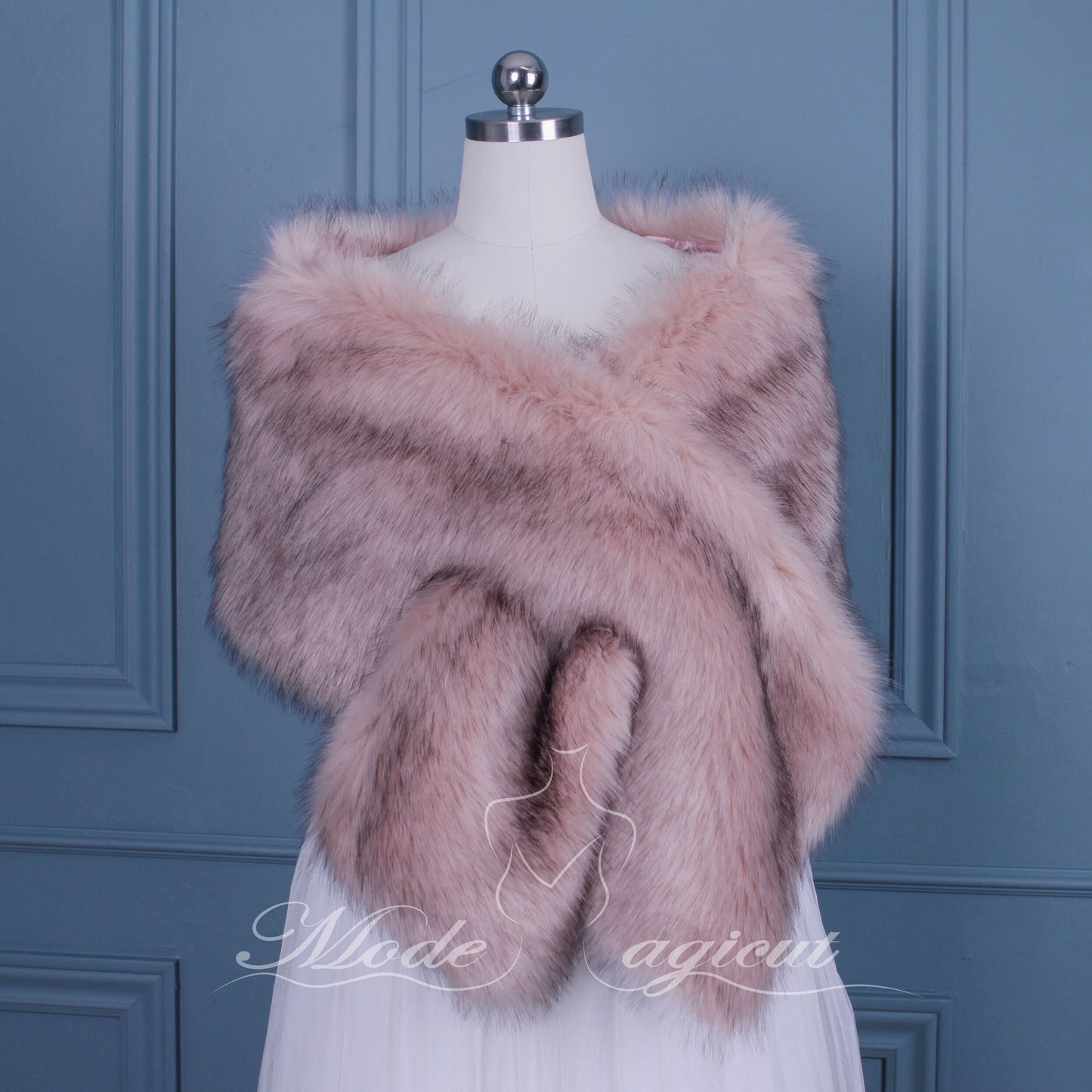 #15218001 Elegant Faux Fur Shawl/Wrap