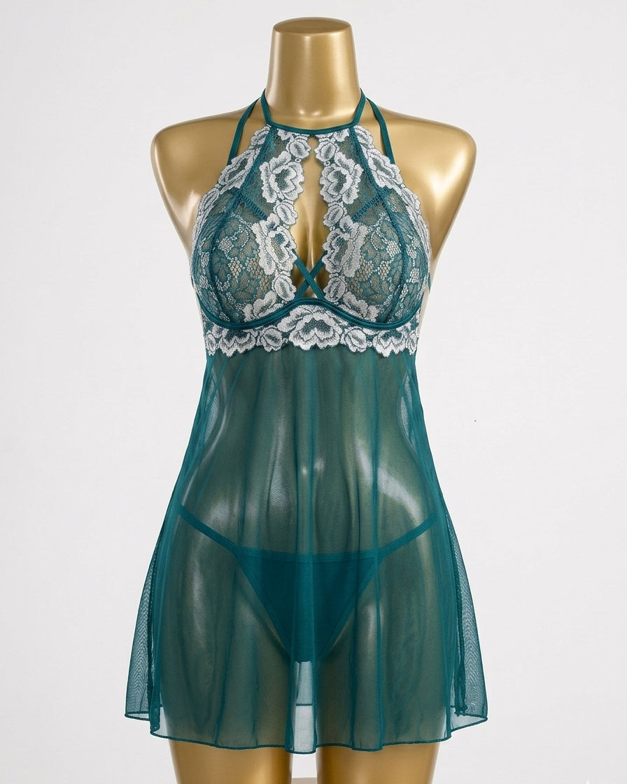 Elegant Lace Babydoll Set