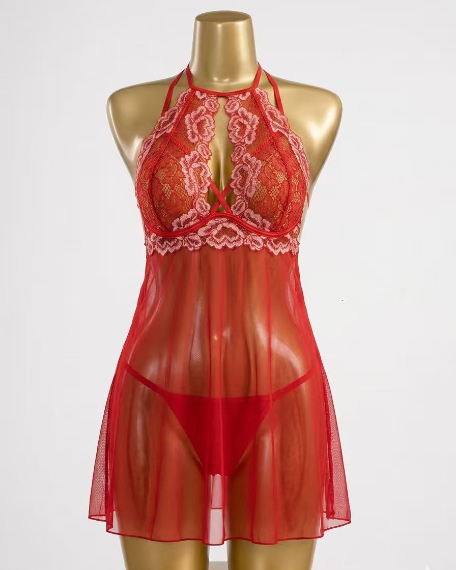 Elegant Lace Babydoll Set