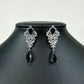 Boucles d'oreilles pendantes vintage intemporelles en oxyde de zirconium