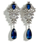 Boucles d'oreilles pendantes vintage intemporelles en oxyde de zirconium