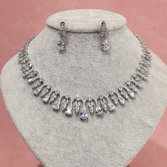 Parure Majestic Marquise Floral – Bijoux en zircone cubique