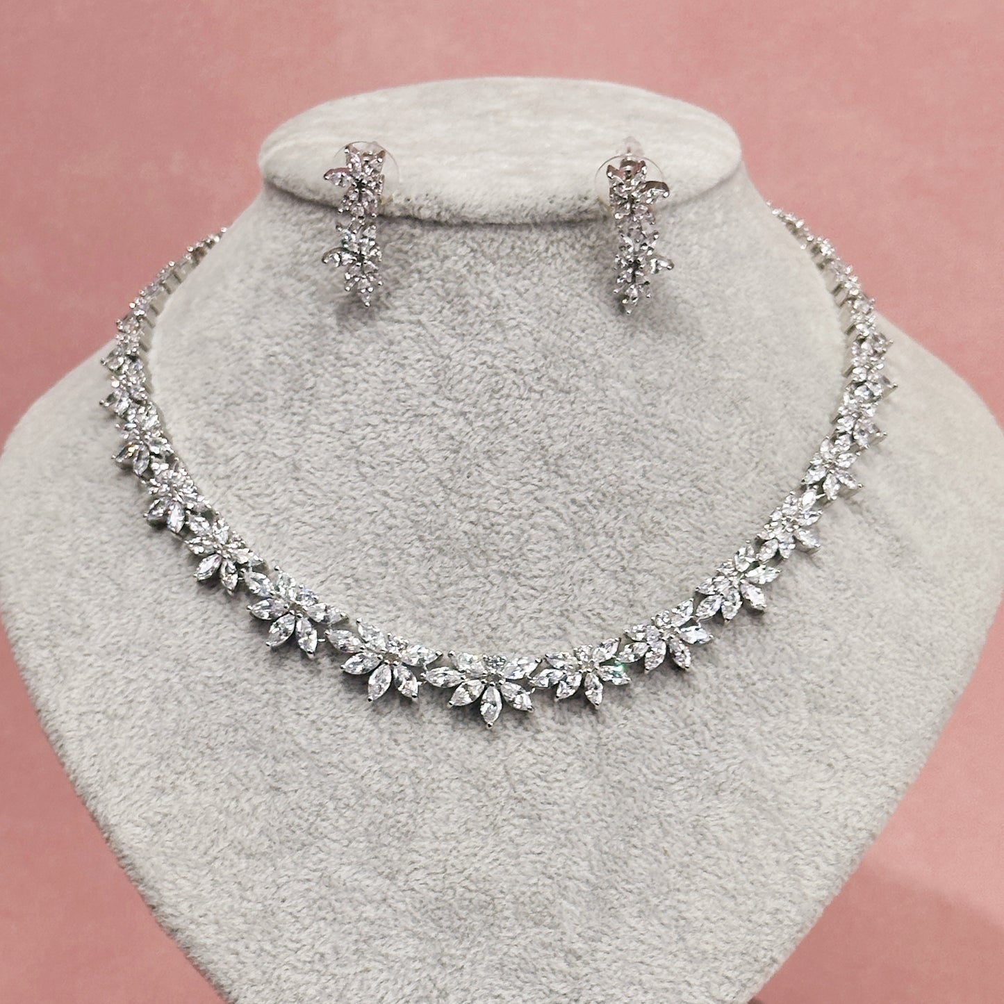 Marquise Bloom Cubic Zirconia Jewelry Set