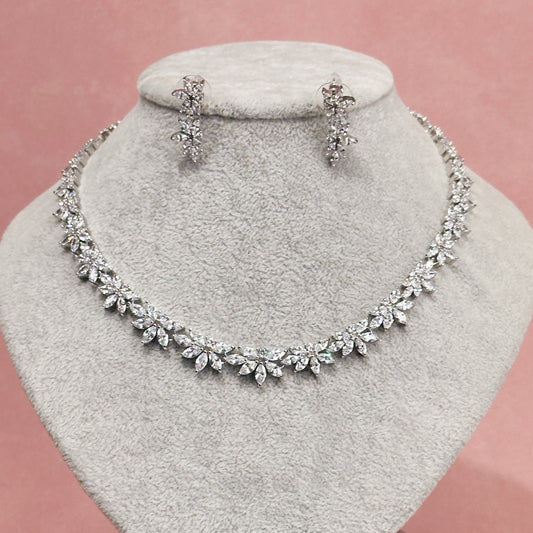 Marquise Bloom Cubic Zirconia Jewelry Set