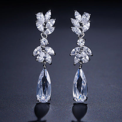 #06538110 Cubic Zirconia Earring (Doré, Argent)