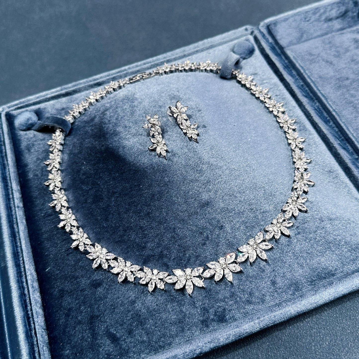 Marquise Bloom Cubic Zirconia Jewelry Set
