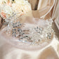 Luxe Rhinestone & Pearl Leaf Bridal Headpiece | Intricate Sparkling Wedding Headban