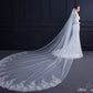 #21308006 Voile de mariée cathédrale avec peigne en dentelle et paillettes 4*3 mètres