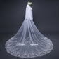 #21308018 3.8*3 Meter Sequins Lace Applique Edge 2-Tier Cathedral Bridal Veil | For Wedding