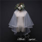 #07308012 Two-tier Pencil Edge Elbow Bridal Veils