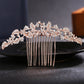 #04428063 Élégants peignes et barrettes en alliage de strass incurvés