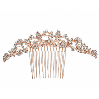 #04428063 Élégants peignes et barrettes en alliage de strass incurvés