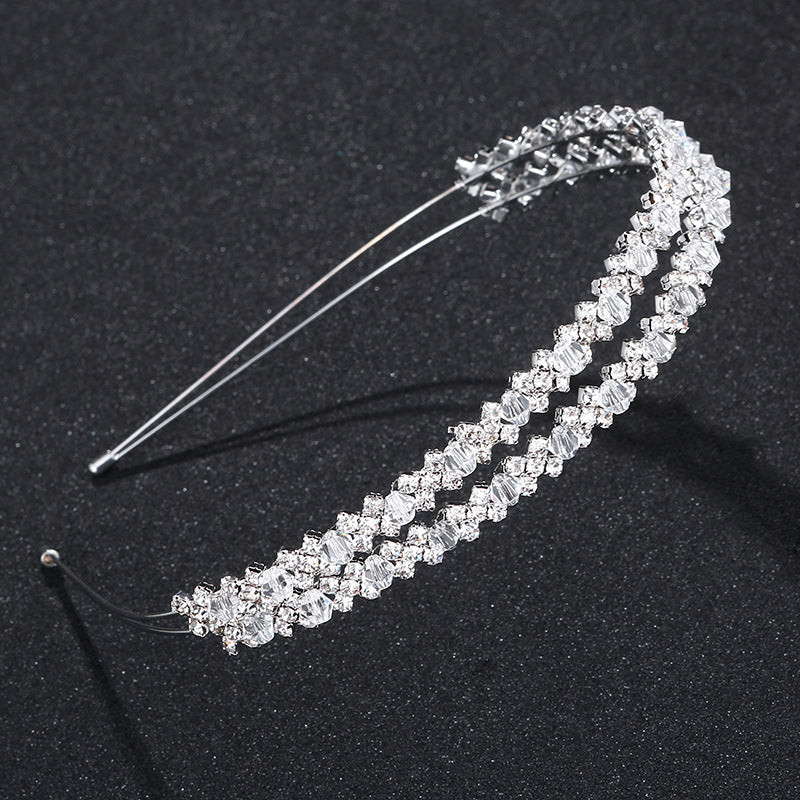 04419079 Delicate Crystal Headband for Wedding, Party, Birthday
