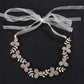 #06417214 Leaf shape Golden Rhinestone/Alloy Headband