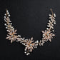 #09418197 Golden Color Rhinestone Alloy with Imitation Pearls Headband